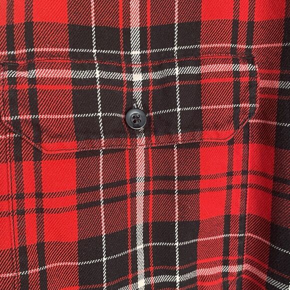 Vintage Polo Ralph Lauren Flannel Shirt Mens Sz M Red Tartan Plaid Button Up - Picture 6 of 14